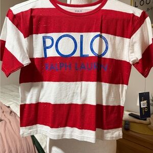 Polo by Ralph Lauren Kids Red and White Striped Tee